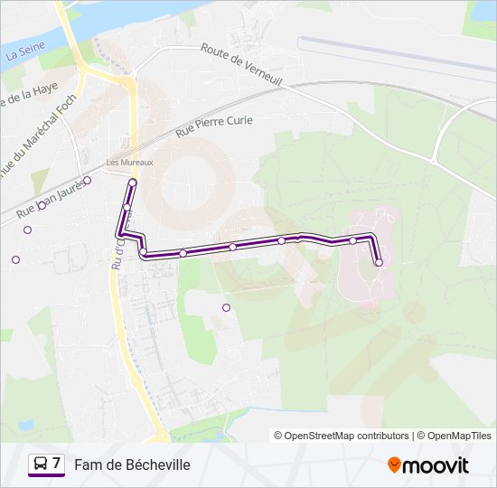 7 Bus Line Map