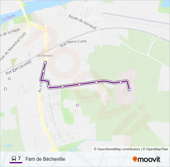 7 Bus Line Map