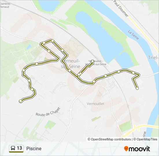 13 Bus Line Map