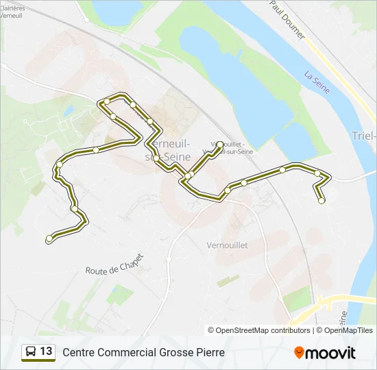 13 Bus Line Map