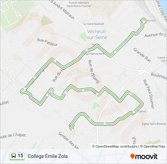 15 Bus Line Map