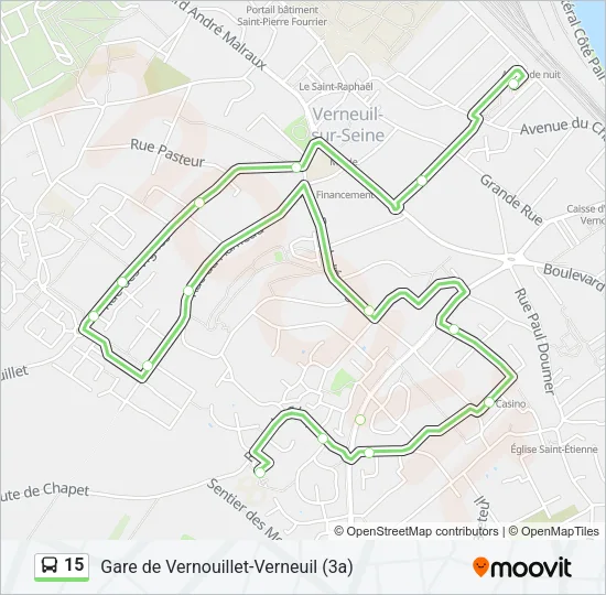 15 Bus Line Map