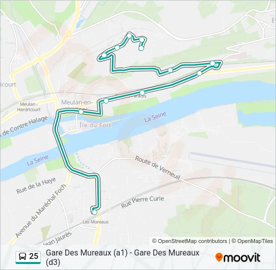 25 Bus Line Map