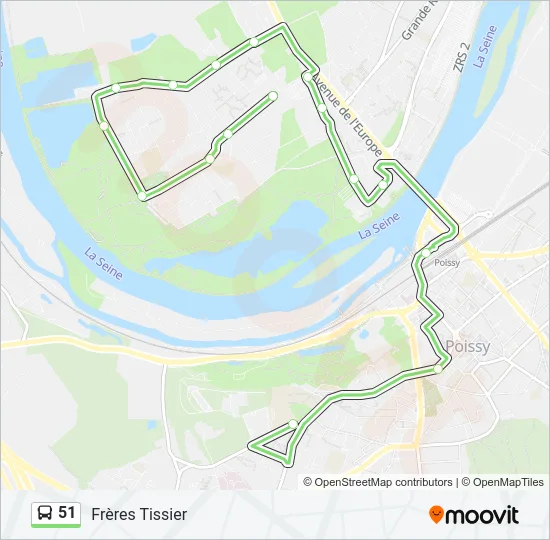 51 Bus Line Map