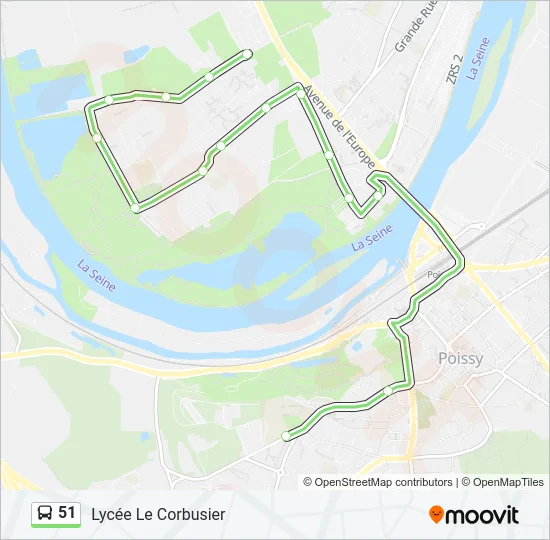 51 Bus Line Map