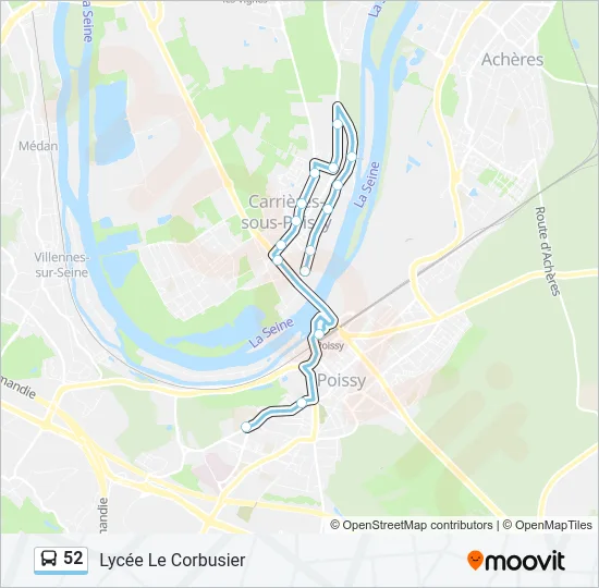 52 Bus Line Map