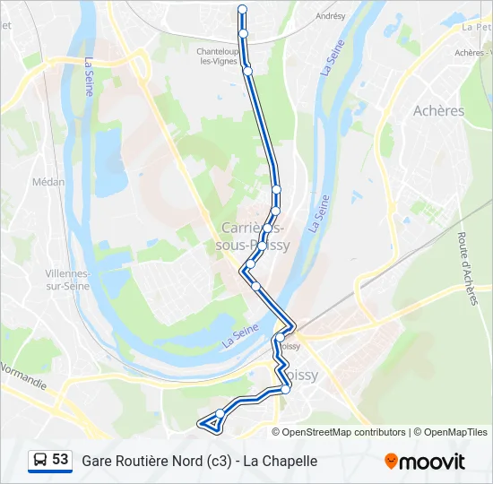 53 Bus Line Map