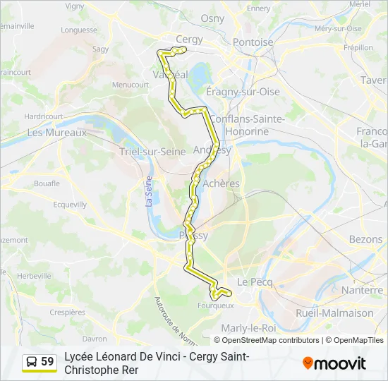 59 Bus Line Map