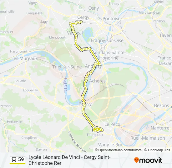 59 Bus Line Map