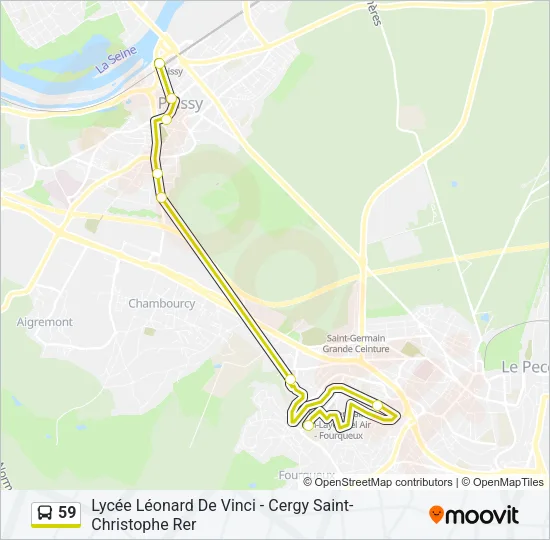59 Bus Line Map