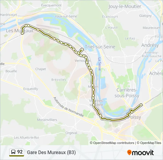 92 Bus Line Map