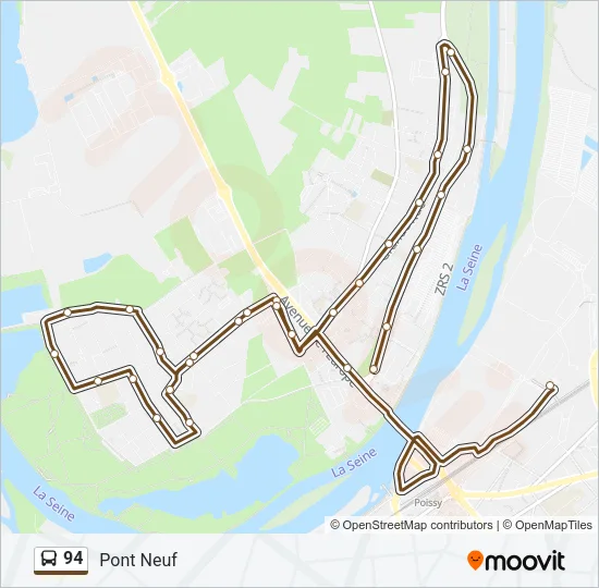 94 Bus Line Map
