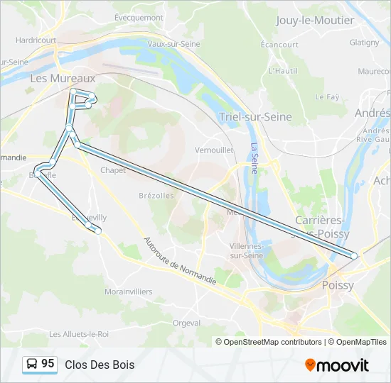 95 Bus Line Map