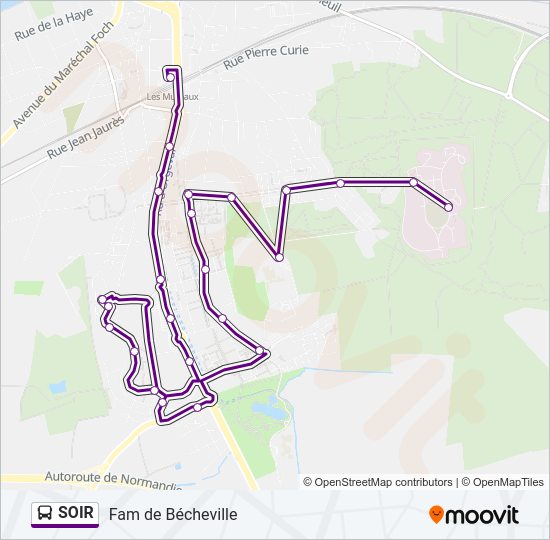 SOIR Bus Line Map