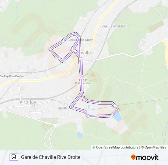 CHAVILBUS bus Line Map