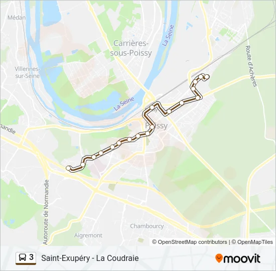 3 Bus Line Map