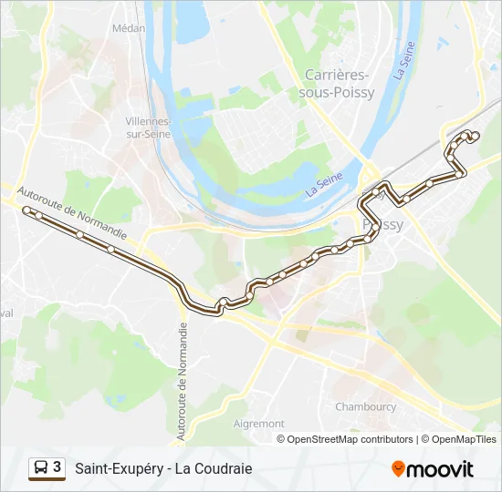 3 Bus Line Map