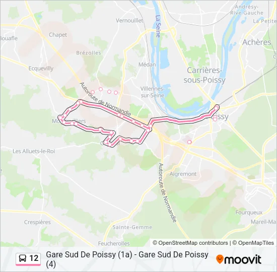 12 Bus Line Map