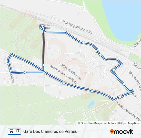 17 Bus Line Map