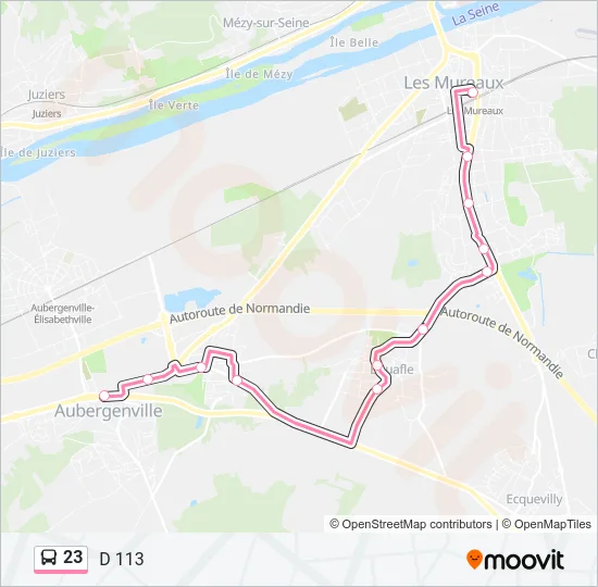 23 Bus Line Map