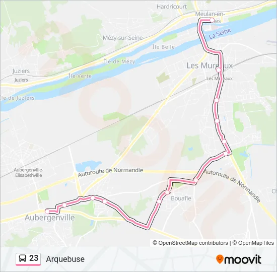 23 Bus Line Map