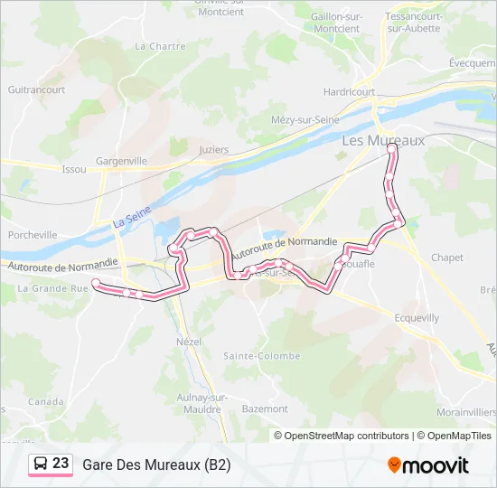 23 Bus Line Map