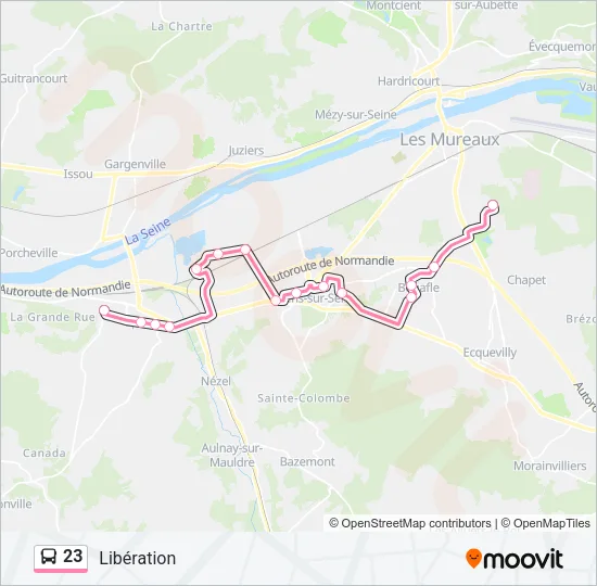 23 Bus Line Map