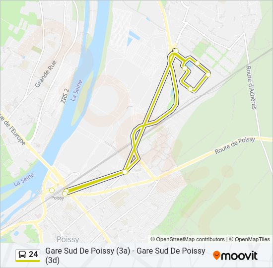 Plan de la ligne 24 de bus