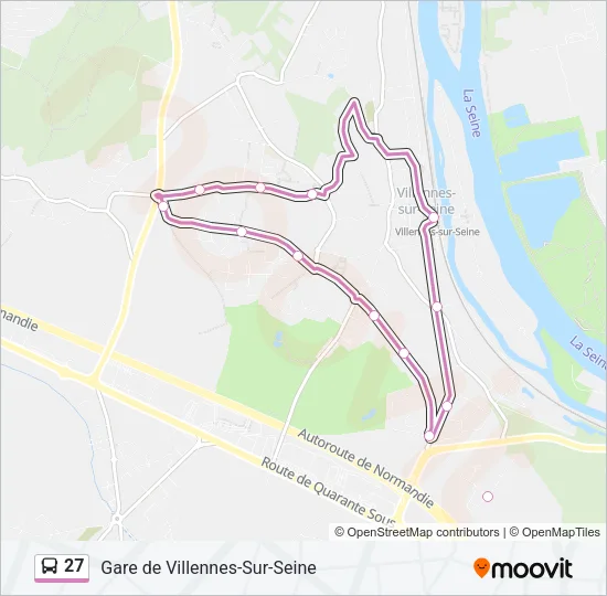 27 Bus Line Map