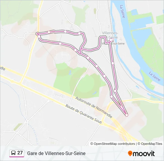 27 Bus Line Map