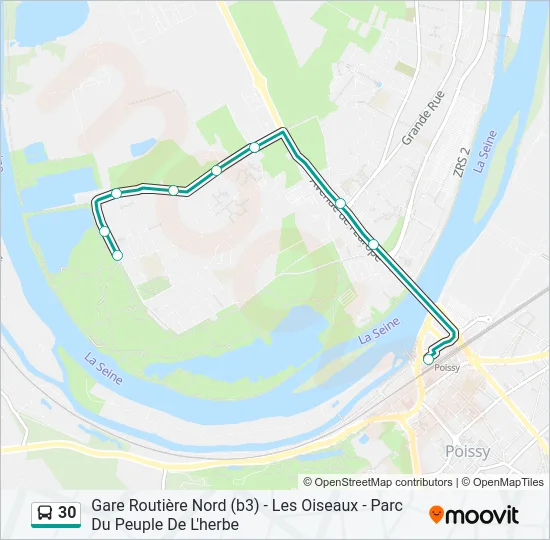 30 Bus Line Map