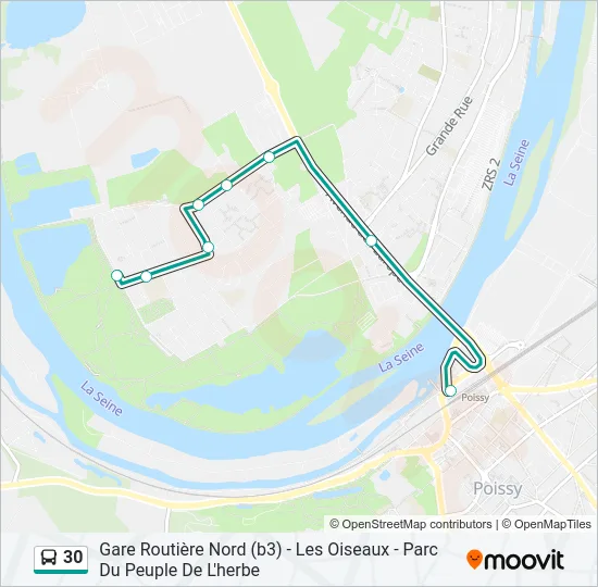 30 Bus Line Map