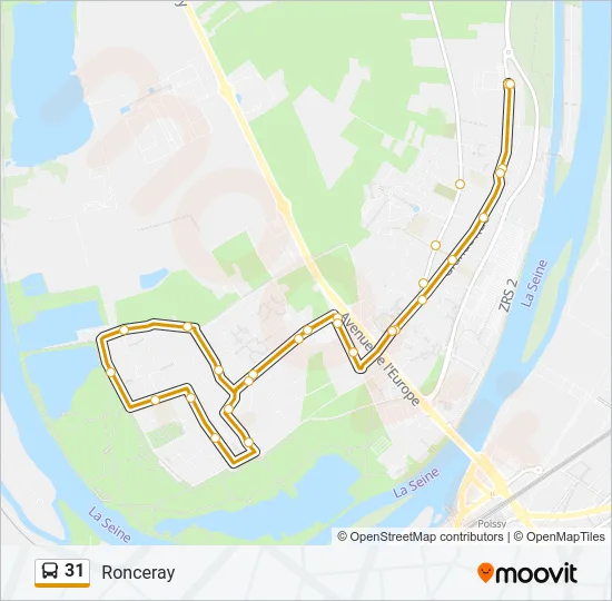 31 Bus Line Map
