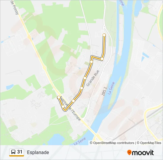 31 Bus Line Map
