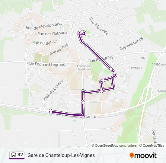 32 Bus Line Map