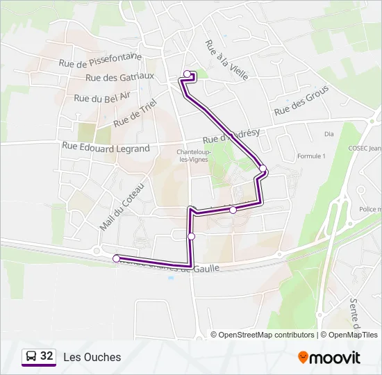 32 Bus Line Map