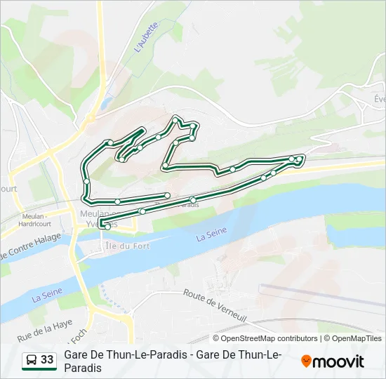 33 Bus Line Map