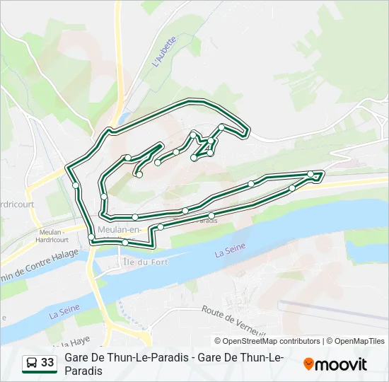 33 Bus Line Map