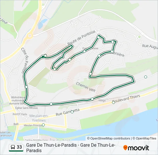 33 Bus Line Map