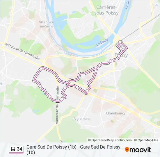 34 Bus Line Map