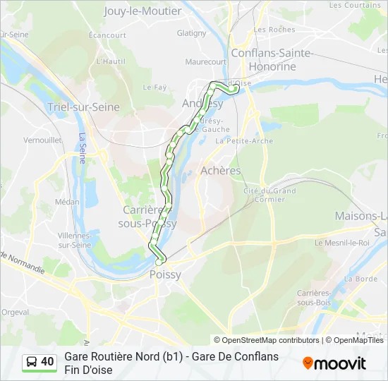 40 Bus Line Map