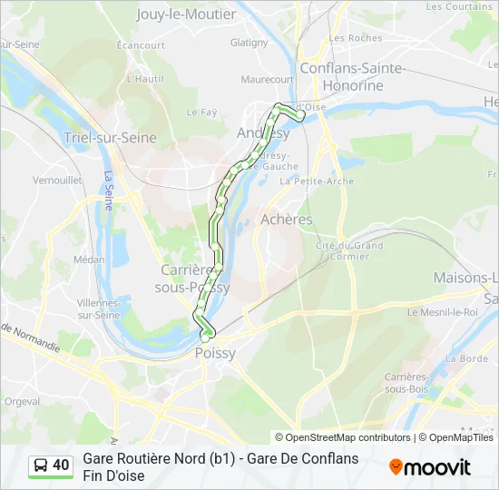 40 Bus Line Map