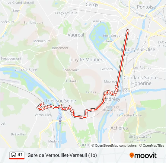 41 Bus Line Map