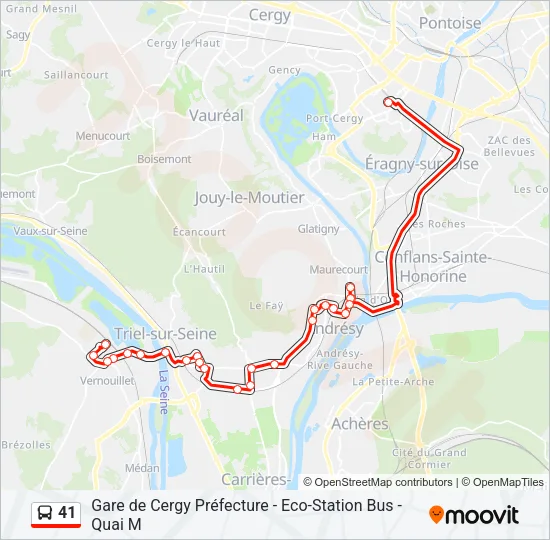 41 Bus Line Map