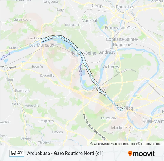 42 Bus Line Map