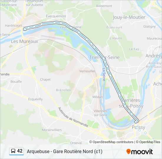 42 Bus Line Map