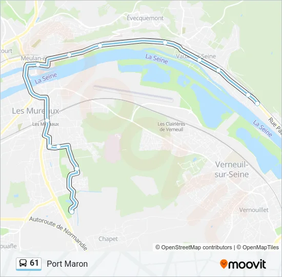 61 Bus Line Map