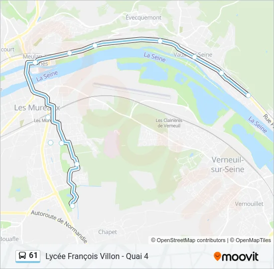61 Bus Line Map