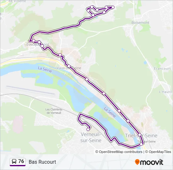 76 Bus Line Map