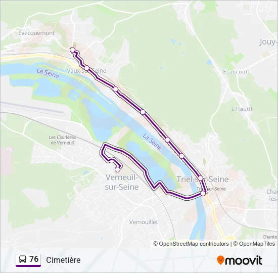 76 Bus Line Map